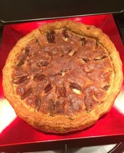 Almond tart with plums
