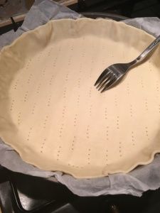 Almond tart with plums