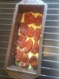 Basil and sundried tomatoes Cake