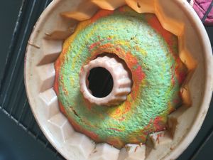 Gâteau Arc en Ciel en forme de 3, recette au thermomix