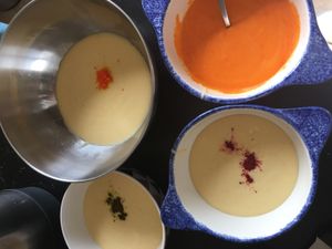 Gâteau Arc en Ciel en forme de 3, recette au thermomix