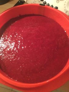 Princesse Sarah, framboises, guimauve et fromage frais.