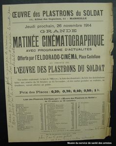 Oeuvre marseillaise pour les Poilus et Cinéma (1914)