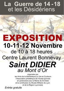 Exposition 1914-1918 à Saint Didier au Mont d'Or (Rhône)