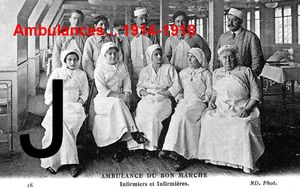 AMBULANCES 1914-1918 – Lettre J