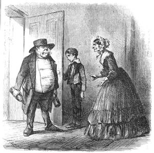 M. Pumblechook, Pip et Mrs Joe.