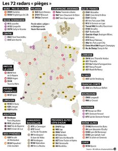 La carte des 72 radars "pièges"