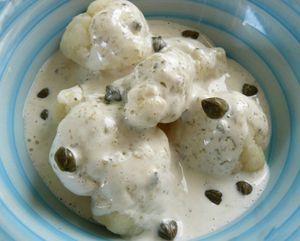 Coliflor con salsa tartara