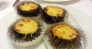 Erizos rellenos gratinados