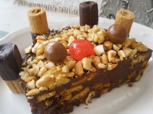 Tarta crujiente de chocolate