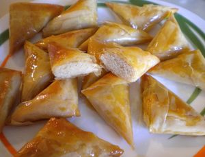 Briouats de pollo