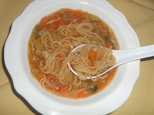 Sopa china de noodles