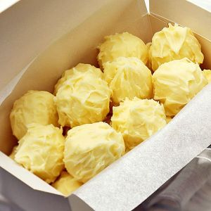 Trufas de chocolate blanco al cava
