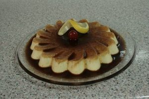 Flan de coco y limón