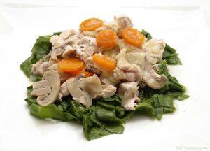 Acelgas con pollo y verduras