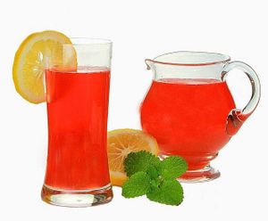 Limonada de frambuesa