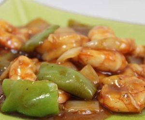 Gambas chinas picantes