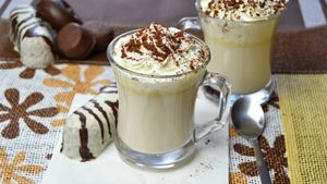 Chocolate blanco a la taza