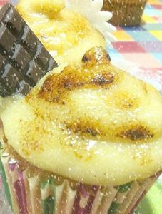 Cupcakes de crema catalana