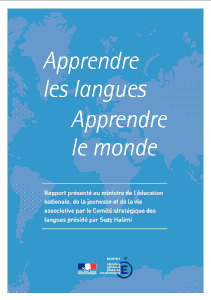 Rapport "Apprendre les langues - Apprendre le monde"