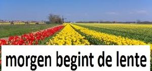 L'instant néerlandais du jour (2015_03_20): morgen begint de lente