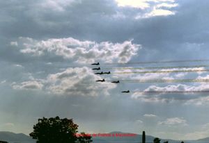 la Patrouille de France au dessus des Vosges