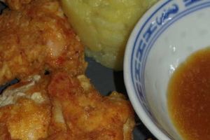 Beignet de poulet et sauce moutarde