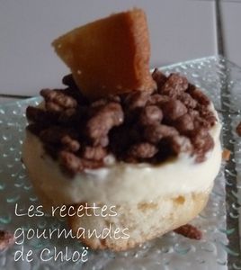 Dessert moelleux crémeux et croustillant