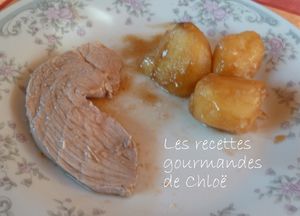 Rôti de veau et ses pommes de terre