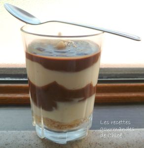 Verrines croustillantes vanille/ chocolat