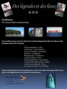 Conférence - Des légendes et des lieux