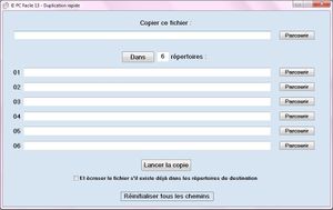 Duplication rapide d'un fichier