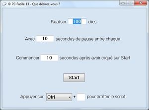 Nombre de clics désirés