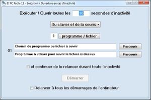 Exécution automatique en cas d'inactivité