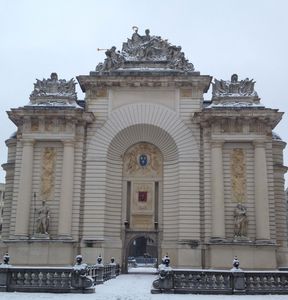 Lille en neige, Porte de Paris