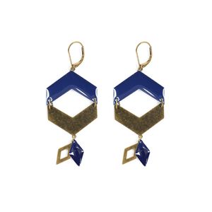 bleu, métal laiton