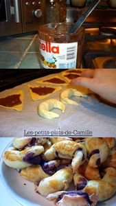 Mini croissants au Nutella