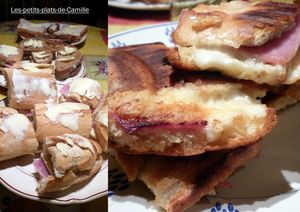 Croque messieurs raclette et jambon