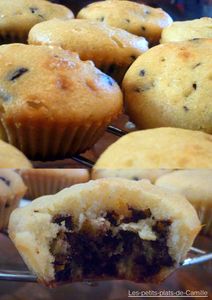 Muffins à la vanille et aux pépites de chocolat noir