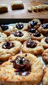 Biscuits croquants et leur cœur chocolaté