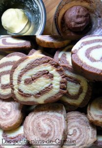 Biscuits zébrés chocolat-vanille