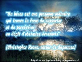 Être un héros, citation de Christopher Reeve