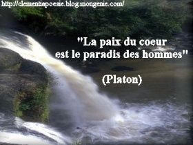 Paix du coeur, citation de Platon