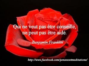 Aide et conseil, citation de Benjamin Franklin