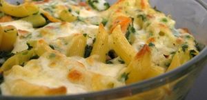 Gratin de pâtes aux légumes verts (Thermomix)
