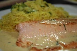 Filet de truite saumonée, sauce moutarde-orange (Thermomix)