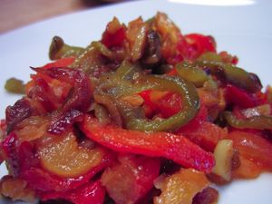 Piperrade au jambon cru