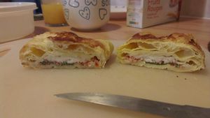 Feuilletés épinards-chèvre-tomates