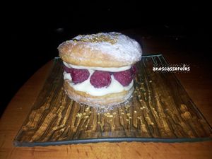 Feuilletée à la framboises façon macaron