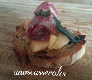 Crostini melon/magret
